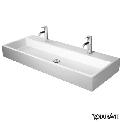 Duravit Vero Air umywalka meblowa 120 cm bez przelewu z 2 otworami na baterię biały 2350120043