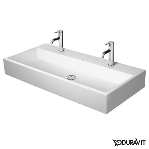 Duravit Vero Air umywalka szlifowana 100 cm bez przelewu z 2 otworami na baterię biały 2350100072