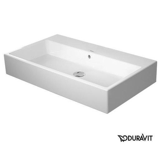 Duravit Vero Air umywalka szlifowana 80 cm z przelewem bez otworu na baterię biały 2350800028