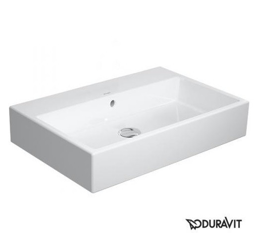 Duravit Vero Air umywalka szlifowana 60 cm z przelewem bez otworu na baterię biały 2350600028