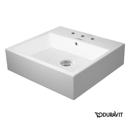 Duravit Vero Air umywalka szlifowana 50 cm z przelewem i 3 otworami na baterię biały 2350500025