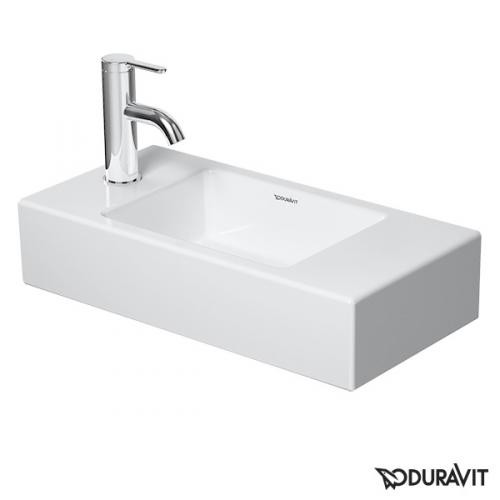 Duravit Vero Air umywalka meblowa mała 50 cm bez przelewu z otworem na baterię po lewej stronie biały 0724500009