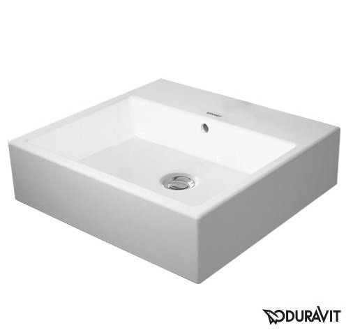 Duravit Vero Air umywalka szlifowana 50 cm z przelewem bez otworu na baterię tył glazurowany biały 2352500060