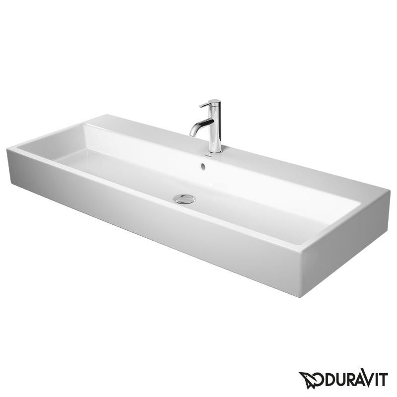 Duravit Vero Air umywalka szlifowana 120 cm z przelewem i otworem na baterię biały 2350120027