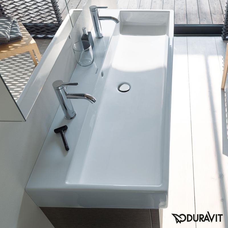 Duravit Vero Air umywalka meblowa 120 cm bez przelewu z 2 otworami na baterię biały 2350120043