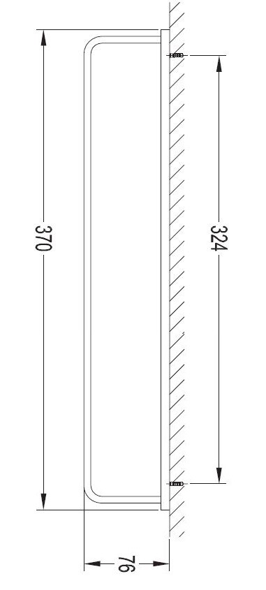 Omnires Darling wieszak na ręcznik 37 cm czarny DA70230BL