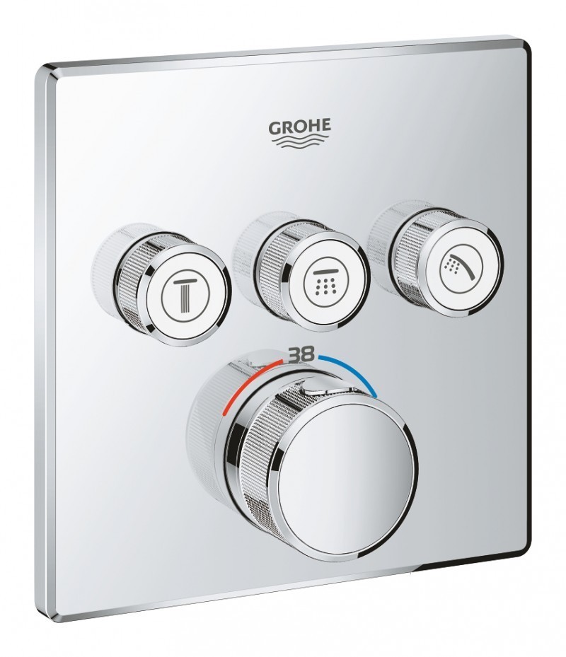 Grohe Smartcontrol zestaw podtynkowy z deszczownicą 23x23 i syfonem z wlewem wody kompletny 29126000WAN03