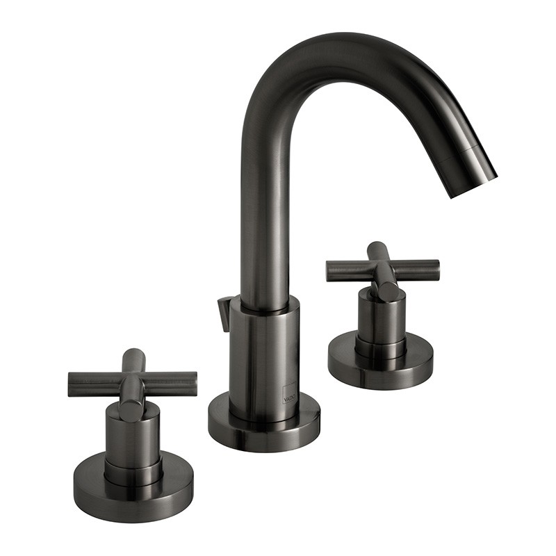 Vado Elements Water bateria umywalkowa trzyotworowa czarny szczotkowany IND-ELW101-BLK