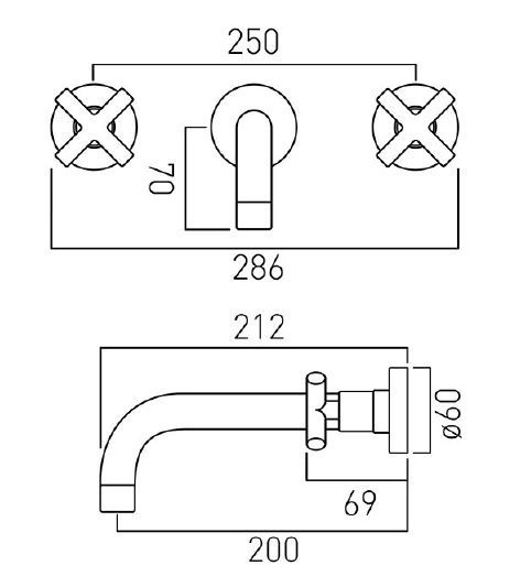 Vado Elements Water bateria umywalkowa podtynkowa nikiel szczotkowany IND-ELW109L-BRN