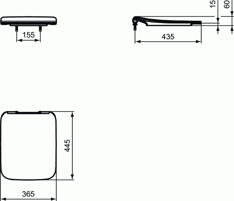 Ideal Standard Strada II deska sedesowa wolnoopadająca typu THIN z duroplastu T360101