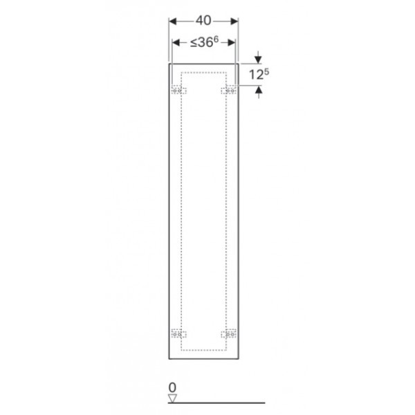 Geberit Xeno 2 szafka wysoka słupek łazienkowy 40 cm lakierowany szary mat 500.503.00.1