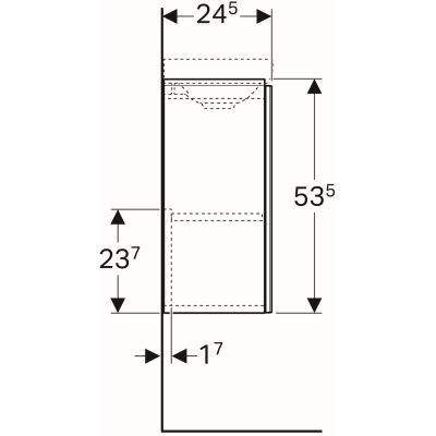 Geberit Acanto szafka pod umywalkę 40 cm szary grafit 500.607.JK.2