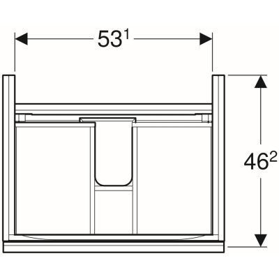 Geberit Acanto szafka pod umywalkę 60 cm szary piaskowy 500.609.JL.2