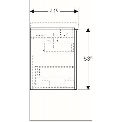 Geberit Acanto szafka pod umywalkę krótka 60 cm szary grafit 500.614.JK.2