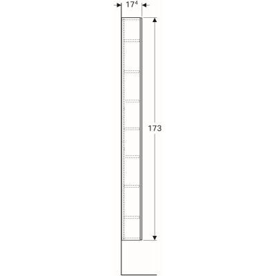 Geberit Acanto szafka wysoka słupek łazienkowy wiszący 45 cm czarny 500.637.16.1