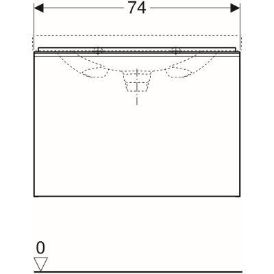 Geberit Acanto szafka pod umywalkę 75 cm szary grafit 500.611.JK.2