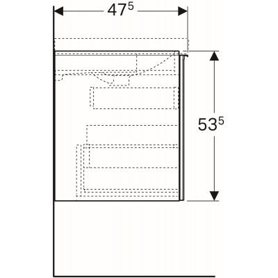 Geberit Acanto szafka pod umywalkę 65 cm biały połysk 500.610.01.2