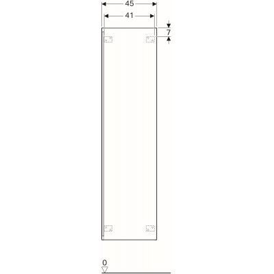 Geberit Acanto szafka wysoka słupek łazienkowy wiszący 45 cm czarny 500.637.16.1