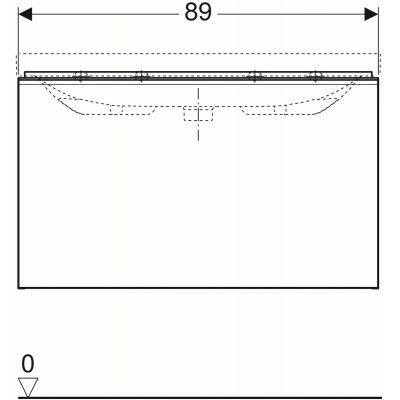 Geberit Acanto szafka pod umywalkę 90 cm czarny 500.612.16.1