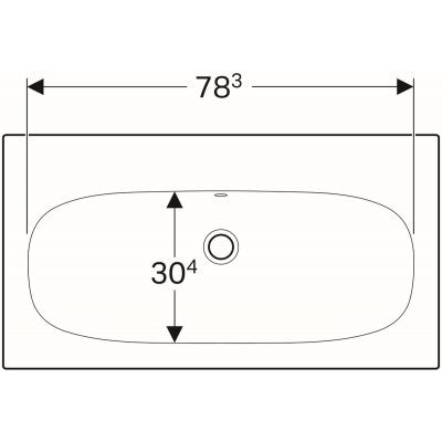 Geberit Acanto umywalka meblowa bez otworu na baterię z przelewem 90x48 cm ceramika biały 500.643.01.2