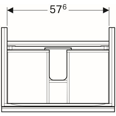 Geberit Acanto szafka pod umywalkę 65 cm szary piaskowy 500.610.JL.2