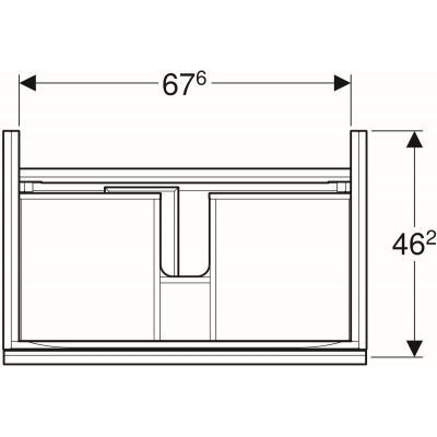 Geberit Acanto szafka pod umywalkę 75 cm szary grafit 500.611.JK.2