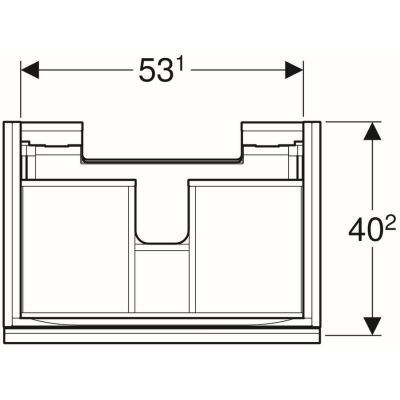 Geberit Acanto szafka pod umywalkę krótka 60 cm szary grafit 500.614.JK.2