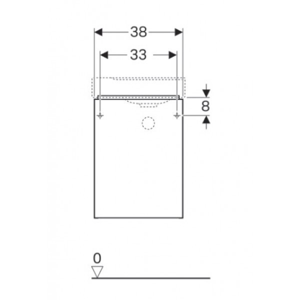 Geberit Xeno 2 szafka pod umywalkę 38 cm lakierowany ciemny szary struktura 500.502.43.1