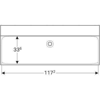 Geberit Xeno 2 umywalka meblowa bez otworu na baterię bez przelewu 120x48 cm ceramika biały 500.552.01.1