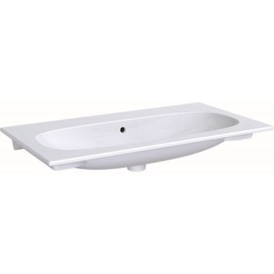 Geberit Acanto umywalka meblowa bez otworu na baterię z przelewem 90x48 cm ceramika biały 500.643.01.2