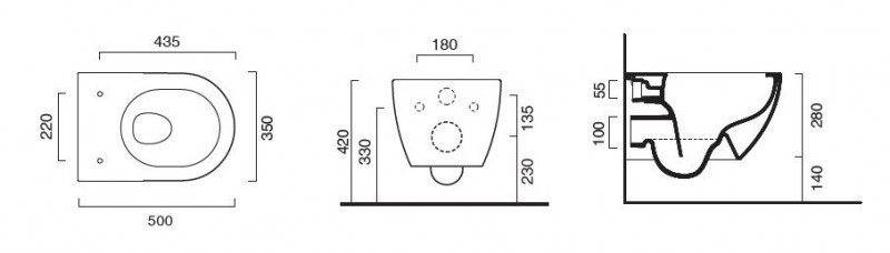 Geberit + Catalano Sfera 50 Newflush - Zestaw 7w1 - kompletny stelaż + muszla + deska wolnoopadająca + mocowania