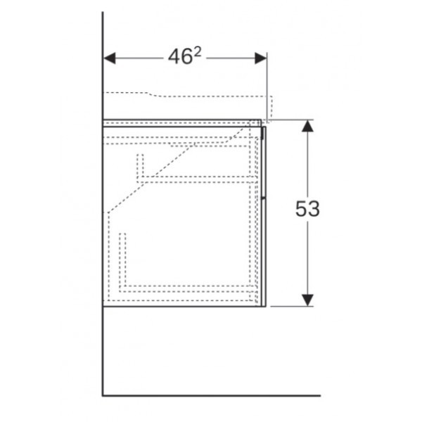 Geberit Xeno 2 szafka pod umywalkę z czterema szufladami LED 120 cm lakierowany szary mat 500.518.00.1