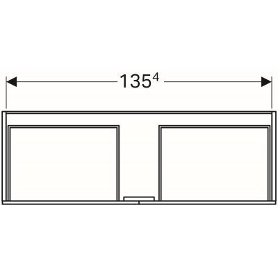 Geberit Xeno 2 szafka pod umywalkę z tworzywa mineralnego z dwoma szufladami LED 140 cm szary mat 500.348.00.1