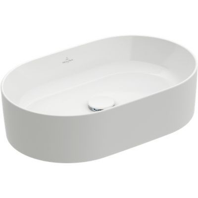 Villeroy&Boch Collaro umywalka nablatowa / stawiana na blat owalna 56x36 cm biała Stone White 4A1956RW