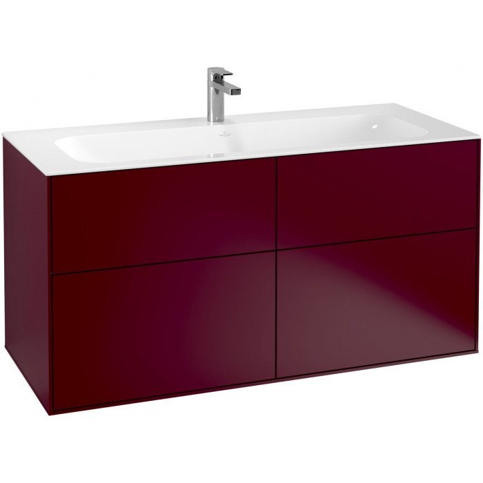 Villeroy&Boch Finion szafka pod umywalkę 120cm Peony Matt Lacquer bordowy F05000HB