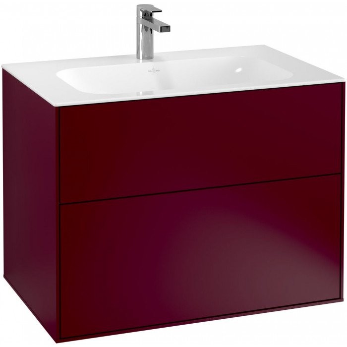 Villeroy&Boch Finion szafka pod umywalkę 80 cm Peony Matt Lacquer bordowy F01000HB