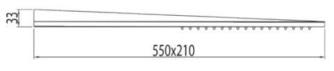 Tres deszczownica 55x21 do mocowania ściennego biały mat 299.903.02.BM