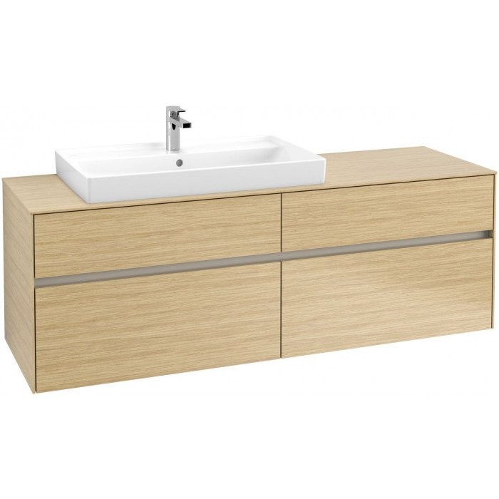 Villeroy&Boch Collaro szafka pod umywalkę wisząca do umywalki 80 cm z lewej strony 160x54x50 cm Nordic Oak C02600VJ