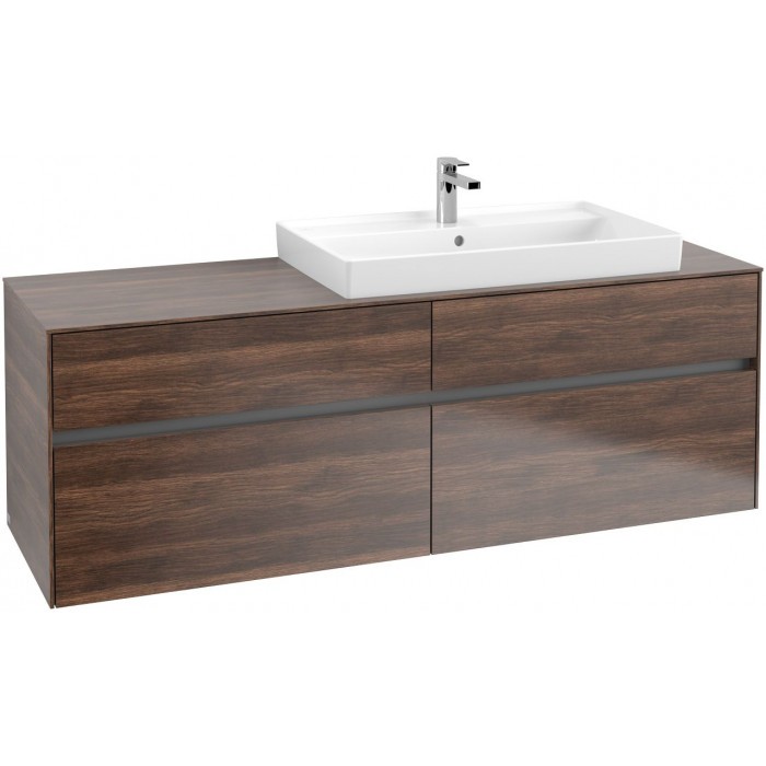 Villeroy&Boch Collaro szafka pod umywalkę wisząca do umywalki 80 cm z prawej strony 160x54x50 cm Arizona Oak C02700VH