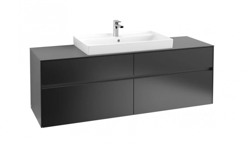 Villeroy&Boch Collaro szafka pod umywalkę wisząca do umywalki 80 cm 160x54x50 cm Black Matt Lacquer C02800PD