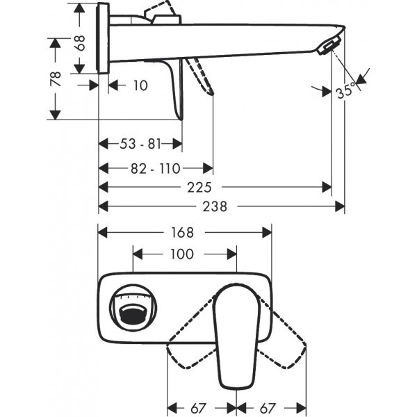 Hansgrohe FinishPlus Talis E bateria umywalkowa podtynkowa czarny chrom szczotkowany 71734340