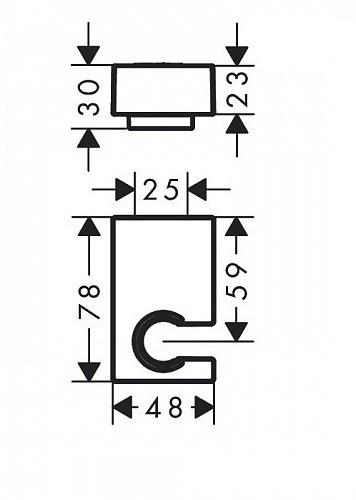 Hansgrohe Porter E uchwyt prysznicowy czarny chrom szczotkowany 28387340