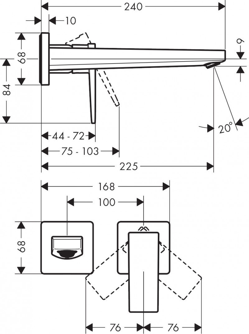 Hansgrohe FinishPlus Metropol bateria umywalkowa podtynkowa biały matowy 32526700