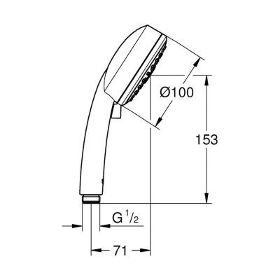 Grohe Tempesta Cosmopolitan 100 główka słuchawka prysznicowa 3 strumienie chrom 27574002