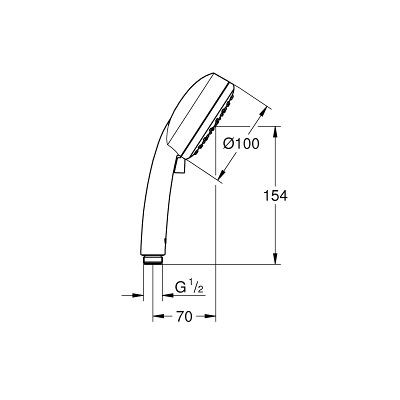 Grohe Tempesta Cosmopolitan 100 główka słuchawka prysznicowa 2 strumienie chrom 2757120E