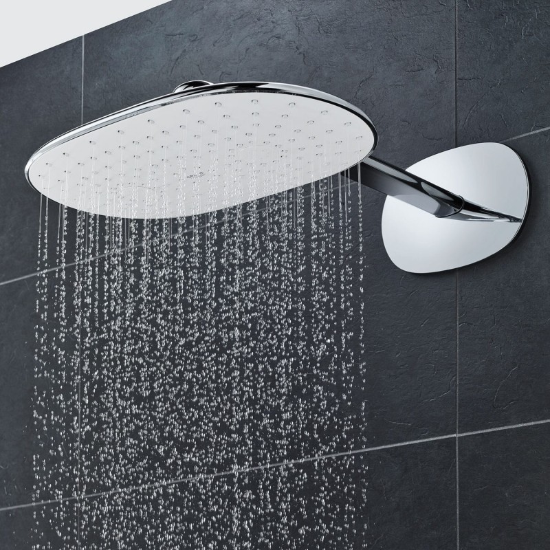 Grohe Rainshower 360 Mono deszczownica głowica prysznicowa 36x22 z ramieniem ściennym moon white 26254LS0