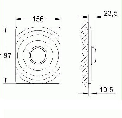 Grohe Surf przycisk spłukujący do stelaża WC chrom 37069000