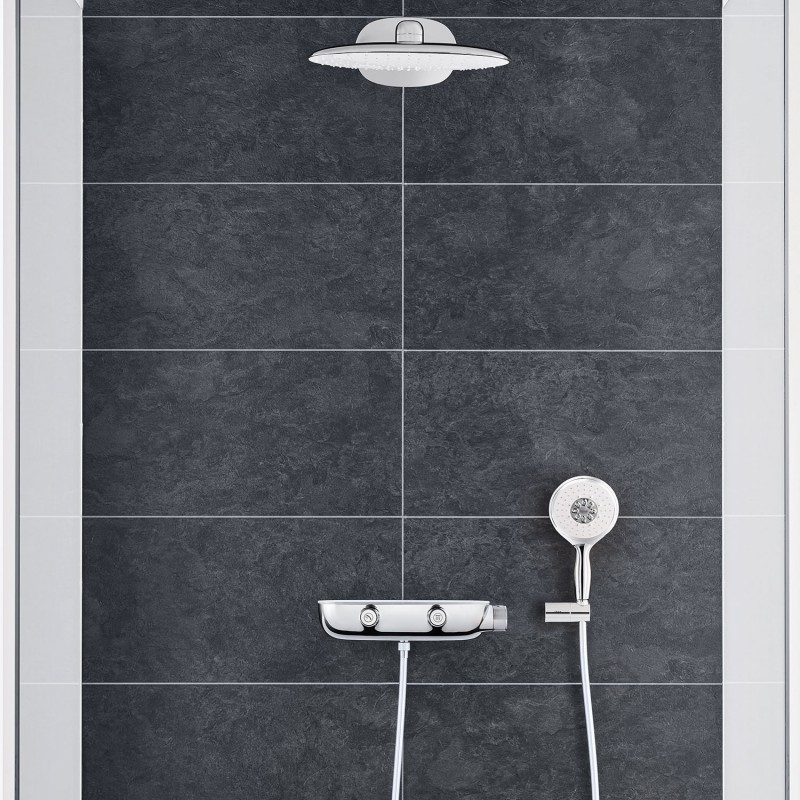 Grohe Rainshower System SmartControl 360 Mono podtynkowy zestaw prysznicowy termostatyczny z deszczownicą moon white 26446LS0