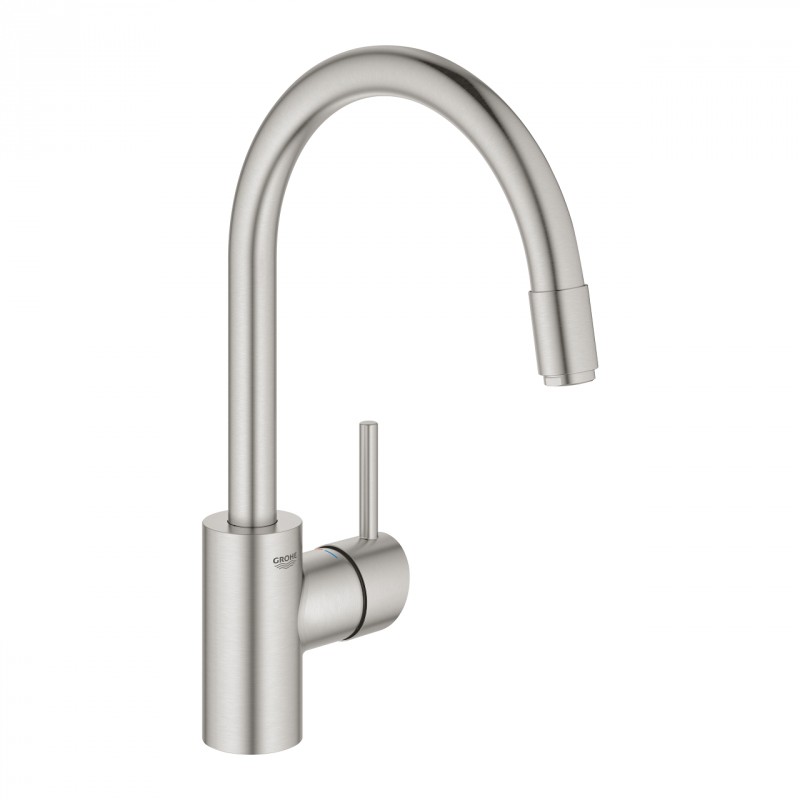 Grohe Concetto bateria zlewozmywakowa z wyciąganą wylewką stal nierdzewna 32663DC3