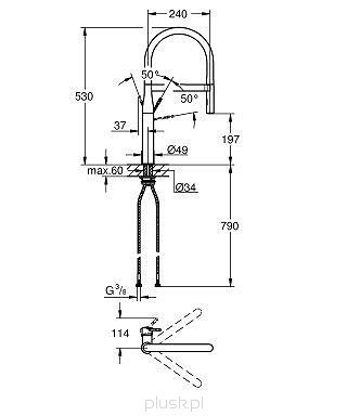 Grohe Essence bateria zlewozmywakowa różowe złoto szczotkowane brushed warm sunset czarny 30294DL0